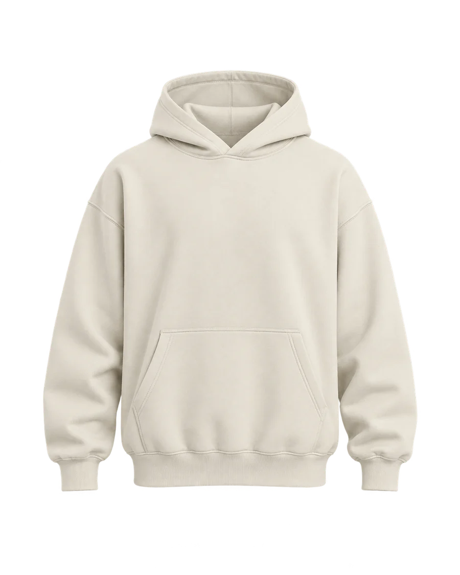 Hoodie, bone, doodle print