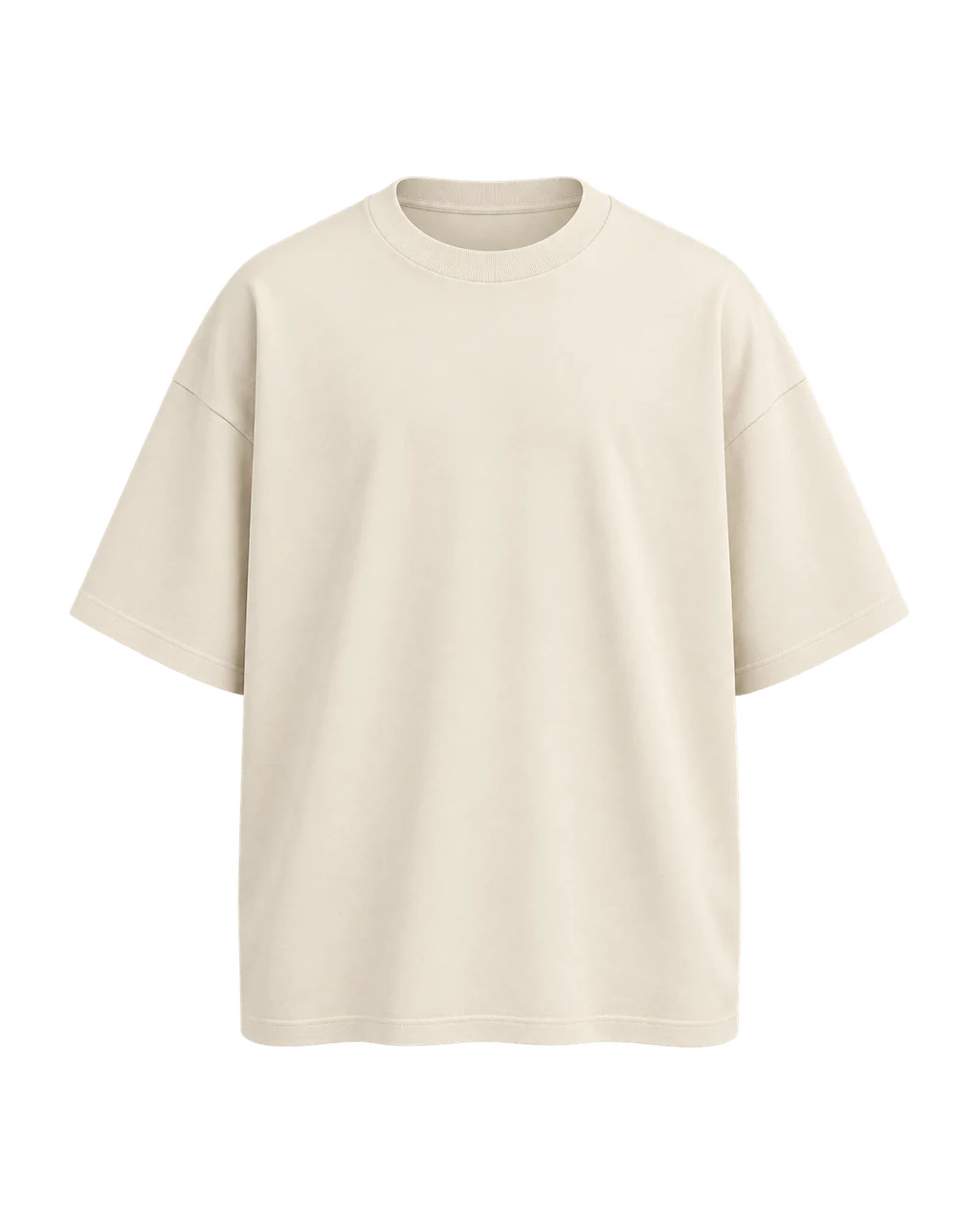 Heavyweight Oversized Tee, ivory, front view, doodle print