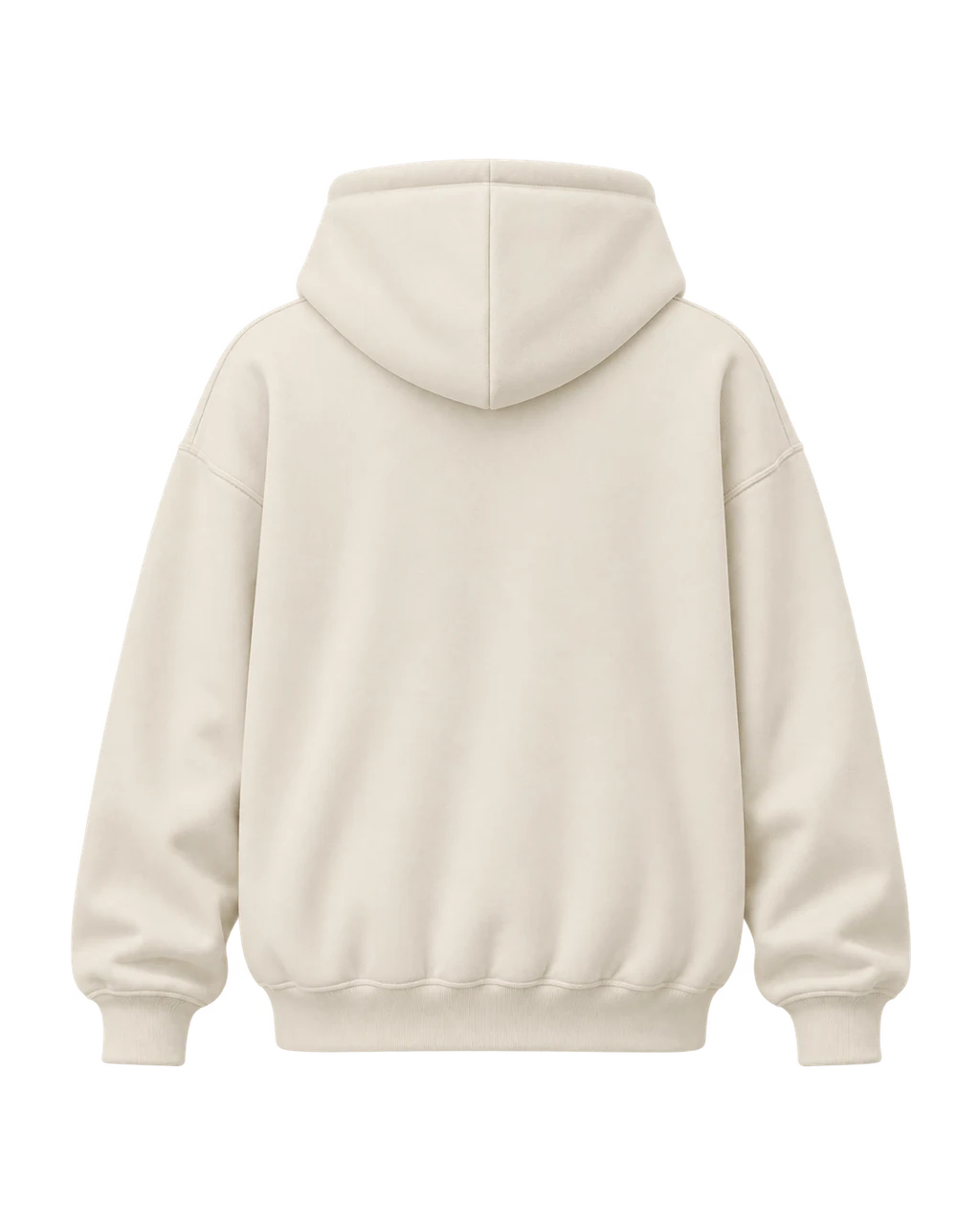 Oversized Hoodie, ivory, back view, Starlight Sailor print